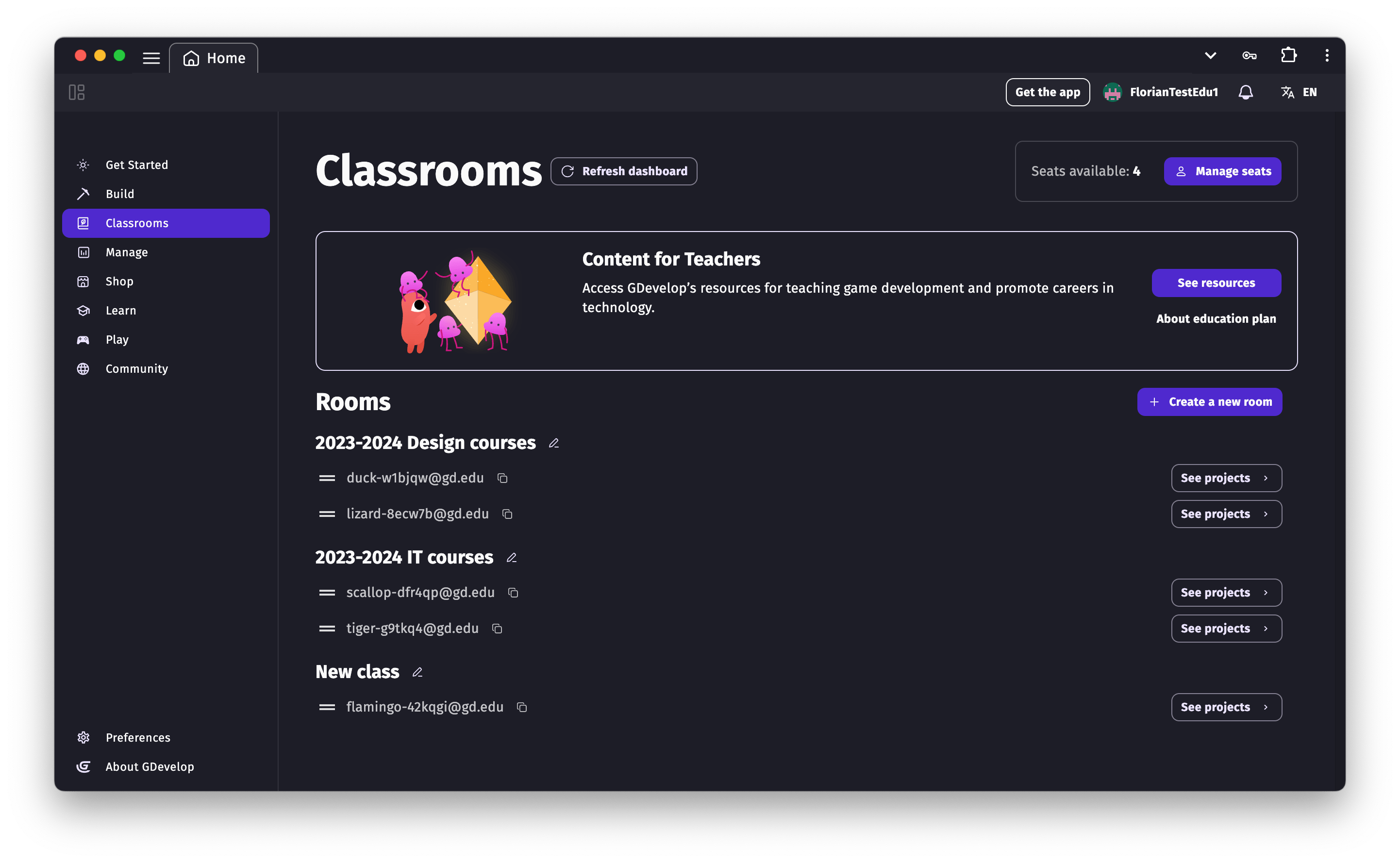 The Teach Tab to handle students